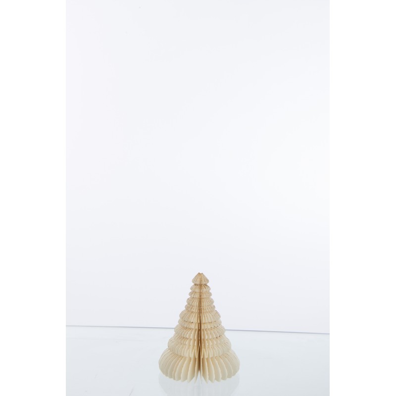 Suspension de Noël en Papier crème 15x15x13 cm