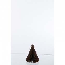 Suspensión de Navidad en papel marrón 15x15x13 cm