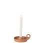 Bougeoir rond plat en aluminium pêche 15x12x5cm Bougeoir rond plat en aluminium pêche 15x12x5cm