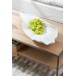 PLAT FEUILLE RESINE BLANC LARGE