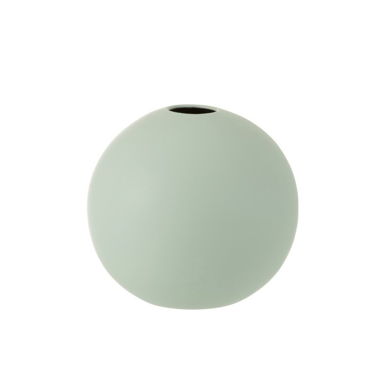 Vase boule en céramique vert menthe 25x25x23.5 cm