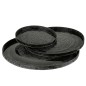 Plateau rond avec bords en métal noir D60cm Plateau rond avec bords en métal noir D60cm