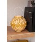 Lanterna a sfera forata in ferro ocra 20x20x20cm Lanterna a sfera forata in ferro ocra 20x20x20cm
