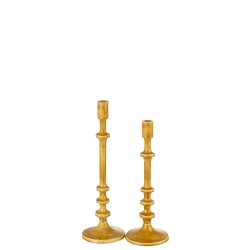Lámpara clásica de aluminio ocre de 35 cm de altura
