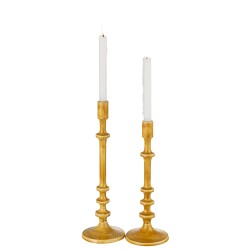 Lámpara clásica de aluminio ocre de 35 cm de altura