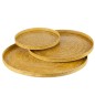 Plateau rond avec bords en métal ocre D60cm Plateau rond avec bords en métal ocre D60cm