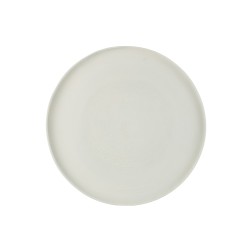 Plato redondo con bordes de metal blanco de 60 cm de diámetro