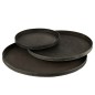 Plateau rond avec bords en métal noir D50cm Plateau rond avec bords en métal noir D50cm