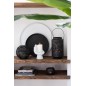 Plateau rond avec bords en métal noir D50cm Plateau rond avec bords en métal noir D50cm