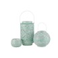 Lanterna alta forata in ferro blu 18x18x43cm Lanterna alta forata in ferro blu 18x18x43cm