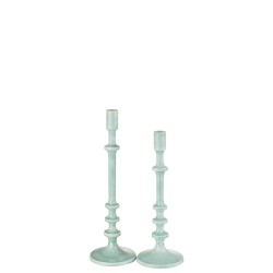 Lámpara clásica de aluminio azul de 35 cm de altura