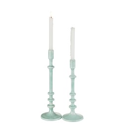 Lámpara clásica de aluminio azul de 35 cm de altura
