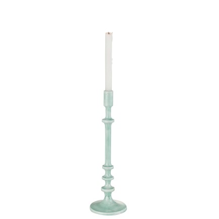 Lámpara de araña clásica de aluminio azul de 40 cm de altura