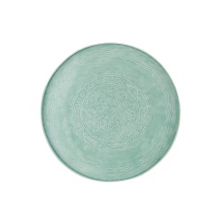 PLATEAU ROND CLASSIQUE FER BLEU L