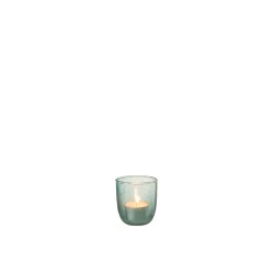 Photophore en verre Azur 7x7x7 cm