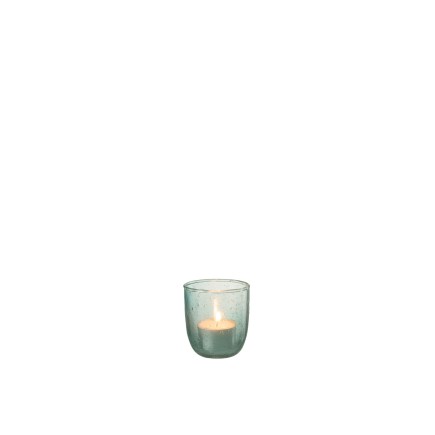 Photophore en verre Azur 7x7x7 cm