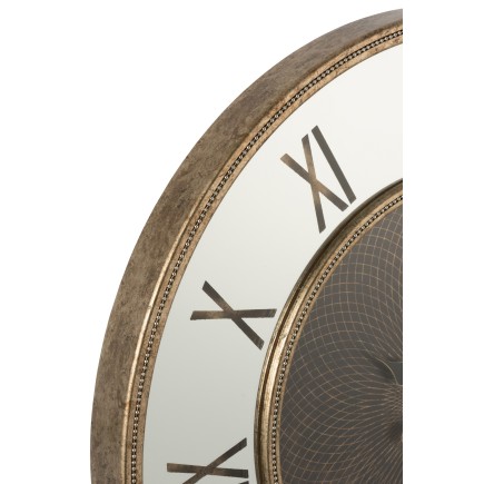 Reloj de números romanos con luces LED de madera de 80x6x80 cm