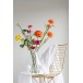 Fleur de renoncule en plastique orange 10x10x53 cm