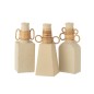Vase carré avec anses ovales en ciment sable naturel 13x29 cm Vase carré avec anses ovales en ciment sable naturel 13x29 cm