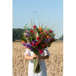 Bouquet de fleurs en plastique orange 12x8x27 cm