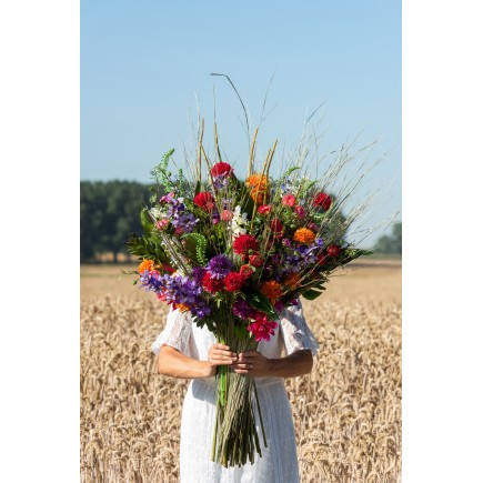 Bouquet de fleurs en plastique orange 12x8x27 cm