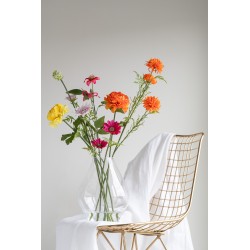 Bouquet de fleurs en plastique orange 12x8x27 cm