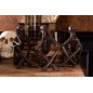 Conjunto de 3 esqueletos de la sabiduría en resina bronce 18x13x23 cm