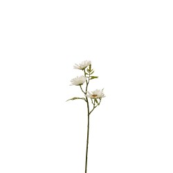 Fleur de paquerette en plastique blanc 11x11x45 cm