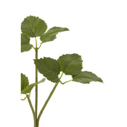 Branche de feuilles en plastique vert 15x5x30 cm