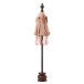 Parasol avec pied et floches en bois saumon 57x57x51 cm
