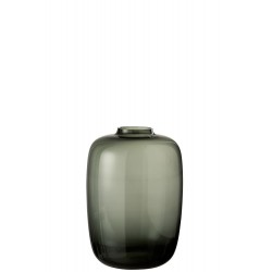 Vase en verre gris 24.5x24.5x35 cm