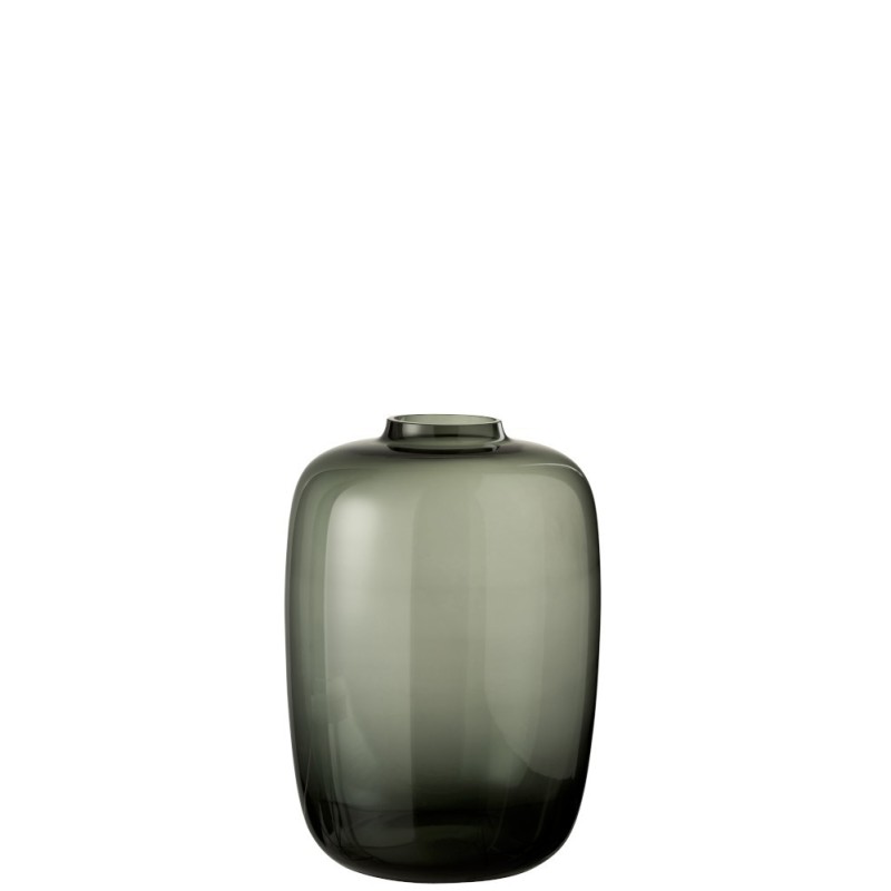 Vase en verre gris 24.5x24.5x35 cm