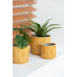 Macetero TROPICAL CERAMIQUE OCRE MEDIUM
