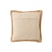 Coussin carré avec motifs en coton beige 49x49cm