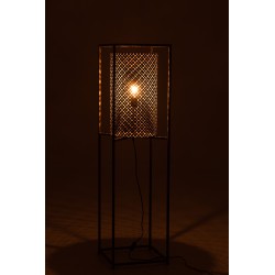 Lampe doite ajouré en bois gris 35x35x132 cm