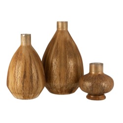 Vase haut antique en verre marron 31x31x51 cm