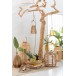 Vase haut antique en verre marron 31x31x51 cm Vase haut antique en verre marron 31x31x51 cm