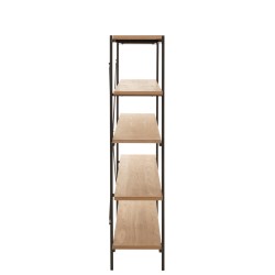 Étagères 5 ripiani in legno naturale 141x34x166 cm