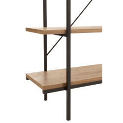 Étagères 5 ripiani in legno naturale 141x34x166 cm
