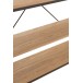 Étagères 5 ripiani in legno naturale 141x34x166 cm