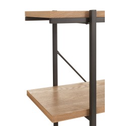 Étagères 5 ripiani in legno naturale 141x34x166 cm