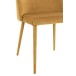 Chaise 4 pieds en métal et textile ocre 58x51x80 cm