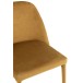 Chaise 4 pieds en métal et textile ocre 58x51x80 cm
