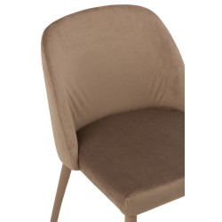 Chaise en métal marron 58x51x80 cm