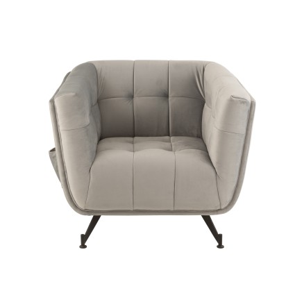 Sillón de madera gris 90x82x76 cm