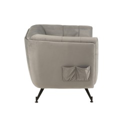 Sillón de madera gris 90x82x76 cm