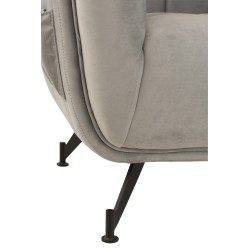 Sillón de madera gris 90x82x76 cm