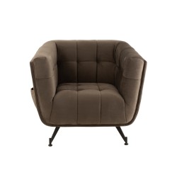Siège lounge en bois gris 90x82x76 cm