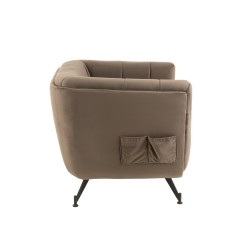 Siège lounge en bois gris 90x82x76 cm