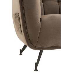 Siège lounge en bois gris 90x82x76 cm